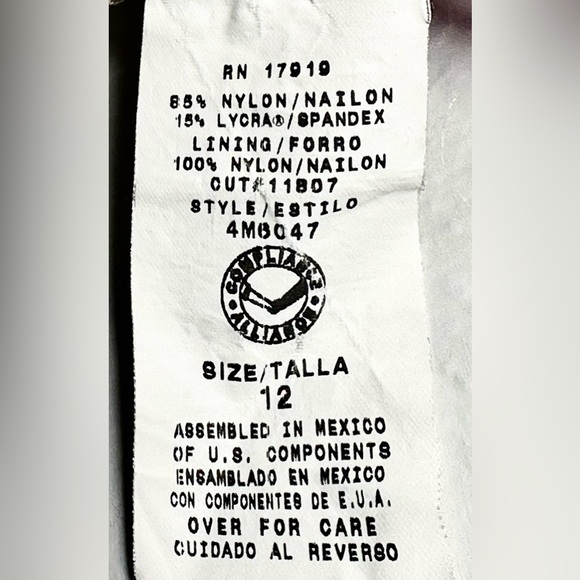 Women’s Black Swimsuit with Front Control Panel, size 12 - Picture 10 of 10